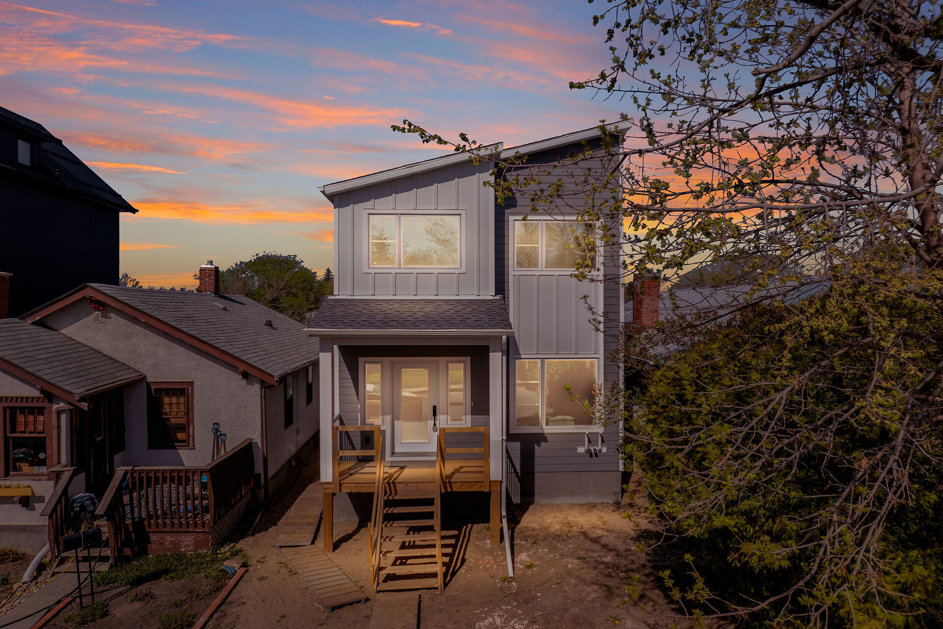 Modern infill custom home at 2208 Princess Street, Regina